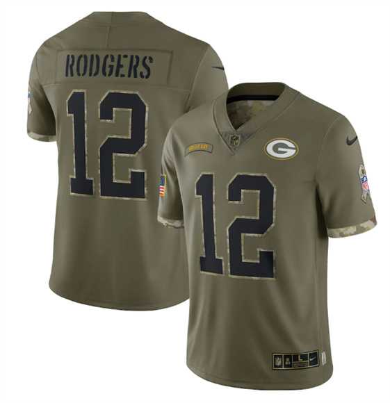 Men's Green Bay Packers #12 Aaron Rodgers 2022 Olive Salute To Service Limited Stitched Jersey,We sell and wholesale Men's Green Bay Packers #12 Aaron Rodgers 2022 Olive Salute To Service Limited Stitched Jersey on line form chian!